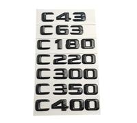 ALMVIS 3d ABS Black Logo C200 C220 C180 C300 C400 Emblem Letters Car Trunk Badge Sticker Fit For Mercedes Benz W203 W204 W205 Accessories car logo stickers(Glossy Black 2014-16,C250)