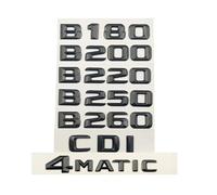 ALMVIS 3d ABS Car Trunk Badge Sticker Rear Star Logo B180 B200 B220 CDI B250 B260 4MATIC Emblem Fit For Mercedes W246 W245 Accessories car logo stickers(Glossy Black,B220)