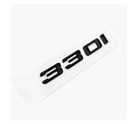 ALMVIS 3D ABS Chrome Letters Black Car Rear Trunk Badge Sticker Emblem 330i 330d Logo Fit For BMW E46 E90 E91 E30 F30 Car Accessories car logo stickers(330i Glossy Black)