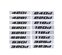 ALMVIS 3D ABS Letters For Car Logo Fit For BMW 118d 220d 316d 318d 320d 330d 340d 420d 530d Logo E90 E92 F30 G20 Stickers Trunk Accessories car logo stickers(Glossy Black,335d)