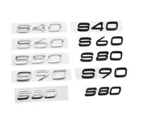 ALMVIS Car ABS Rear Tail Trunk Word Letter Alphabet Logo Badge Emblem Decals Sticker Fit For Volvo S30 S40 S50 S60 S70 S80 S90 Accessories car logo stickers(Gloss black,S40)