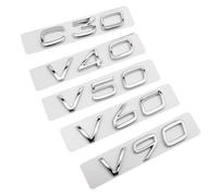 ALMVIS Car ABS Rear Trunk Letters Word Logo Badge Emblem Decals Sticker Fit For Volvo V40 V50 V60 V90 V70 V80 V30 C30 C40 C50 C70 C90 car logo stickers(Chrome,V40)