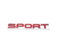 ALMVIS Car Styling Metal SPORT Letters Logo Emblem Car Rear Trunk Badge Sticker Decal Fit For Land Range Rover SV Autobiography Discovery(Silver With Red)