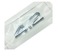 ALMVIS Chrome Emblem Fit For Audi 4.2 Four Wheel Drive Car Trunk Logo Sticker car logo stickers(Chrome)