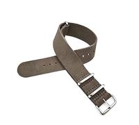 ALMVIS Leather Watch NATO Strap 22mm Black Leather Watch Strap Watch Strap 20mm Quick Release Watch Accessories (Grey, 22mm)