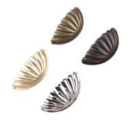 Alnaeson Cup Drawer Pull Handle 20Pcs Bronze Cabinet Handles 64mm Semicircular Drawer Pulls Zinc Alloy for Kitchen Cupboard Cabinet Dresser(Chrome)