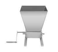 Alnemy Grain Mill Brewing for Grain Malt Barley, Electric & Manual Malt Mill Crusher with 4L Hopper, Adjustable Roller Distance, Silver