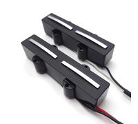 Alnico 5 Bass Guitar Pickups Set Closed Track Design Black for JB 4 String Jazz Bass Guitar Neck Bridge Pickups Replacement Parts