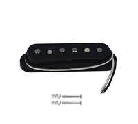 Alnico 5 Electric Guitar Pickups With Alternating Single And Yellow Coils White And Bk Professional electric pickup(Black,N)