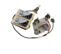 Alnico 5 Humbucker Pickups Electric Guitar Pickups ProBucker Push/Pull Wiring Harness For For Gibson Pickup-Set For Electric Guitars(Chrome YE)