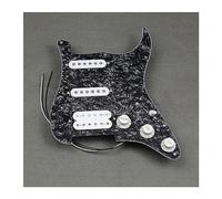 Alnico 5 Pickup Loaded Prewired Guitar Pickguard SSH HSS Electric Guitar Parts (Color : Bk 4ply)