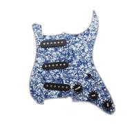 Alnico 5 Pre Wired Pickup For Beginners With 3 Single Coils Electric Guitar Pickguard Pickups(Gr pearl w bk)