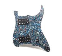 Alnico 5 Prewired Pickguard Coil Splitting Pickguard HH Loaded Pickguard With Humbucker Pickups Set (Color : Bk 18)