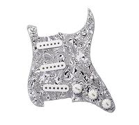 Alnico 5 SSS Prewired Guitar Pickguard Loaded Pickguard Staggered Pickups 50/50/52mm For FD ST Guitar (Color : 08)