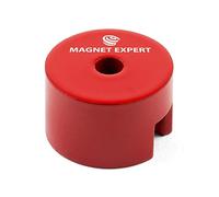 Alnico Button Magnet for High-Temperature and Outdoor Applications - 25.4mm dia x 16mm thick c/w 5mm dia central hole - 3.2kg Pull - Pack of 4