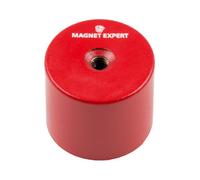 Alnico Deep Pot Magnet for High-Temperature, Engineering, and Manufacturing Applications - 35mm dia x 30mm thick c/w M6 threaded hole - 14kg Pull