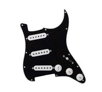 Alnico5 Electric Guitar Pickup Panel Assembly Three Single Pickup Panel Sss Pickup Front Cover (Color : Bk panel 2)