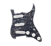 Alnico5 Electric Guitar Pickup Panel Assembly Three Single Pickup Panel Sss Pickup Front Cover (Color : Bk panel 6)