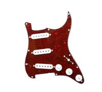 Alnico5 Electric Guitar Pickup Panel Assembly Three Single Pickup Panel Sss Pickup Front Cover (Color : Crimson Panel 12)
