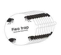 Alnicov 10 Pcs Flea Trap Stickers Round Sticky Fly Traps Dome Flea Trap Refill for Home Bedroom Pet House