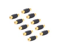 Alnicov 10 PCS RCA Female to Female Coupler Audio Video Adapter for Phono Speaker RCA Cable Amplifier