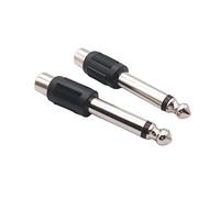 Alnicov 10PCS 6.35mm to RCA Female Jack Adapter 1/4 Phono to Jack Socket Audio Adapter for Microphone Guita Speaker Amplifier etc