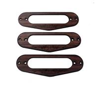 Alnicov 2 Pcs Rosewood Single Coil Pickup Surround Plate Mounting Ring for Guitar