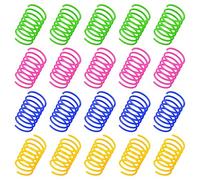 Alnicov 20pcs Cat Spring, Cat Interactive Tool to Kill Time and Keep Fit Durable Soft Cat Activity Tool for Swatting, Biting, Hunting