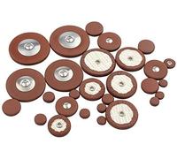 Alnicov 28Pcs Sax Leather Pads Replacement Accessories for Soprano Saxophone Brown