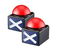 Alnicov 2Pcs Game Buzzer, Alarm Buttons with Sound and Light Game Buzzers Funny Quiz Contest Answer Button Game Show Party Props for Adult Family Feud Game