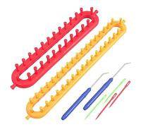 Alnicov 2PCS Knitting Loom Crochet Machine Scarf Knitter for Hand Knitted Scarfs for Adults (36cm) and Children (26cm)