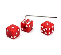 Alnicov 3 Pieces Red Dice Volume Control Knobs with Wrench Plastic for Electric Guitar Parts Replacement