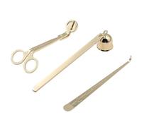 Alnicov 3IN1 Candle Care Kit Candle Wick Trimmer Cutter Candle Snuffer and Candle Wick Dipper for Candle Lover Stylish Package (Gold)