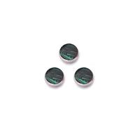 Alnicov 3Pcs Chrome Metal Trumpet Valve Finger Button Green Stone Inlay Repair Part Music Instrument Trumpet Tool