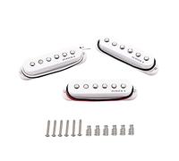 Alnicov 3PCS Guitar Single Coil Pickups,Neck Middle Bridge SSS Pickups Set for Strat ST Style Guitar Accessory(White)