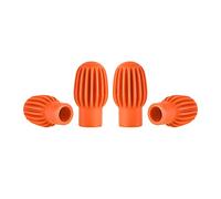 Alnicov 4 Pieces Drum Mute Drum Dampener Silicone Drumstick Silent Practice Tips for Drums Replacement Accessory,Orange