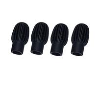 Alnicov 4 Pieces Drum Mute Drum Dampener Silicone Drumstick Silent Practice Tips for Drums Replacement Accessory,Black