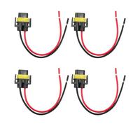 Alnicov 4PCS Female Adapter Wiring Harness Sockets Car Auto Wire Connector Cable Plug For H11 H9 H8 HID LED Headlight Fog Lights Lamp Bulb