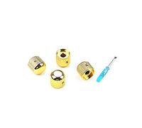 Alnicov 4PCS Guitar Dome Knobs Volume Control Knobs,with Wrench Screws Set for Electric Guitar or Bass,Gold