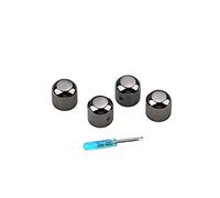 Alnicov 4PCS Guitar Dome Knobs Volume Control Knobs,with Wrench Screws Set for Electric Guitar or Bass,Black