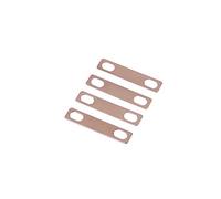 Alnicov 4Pcs Guitar Neck Shims 0.2mm 0.5mm 1mm Thickness Brass Shims for Electric Guitar Bass Luthier Tools(Chrome)