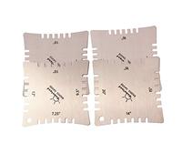 Alnicov 4Pcs Stainless Steel Guitar Notched Radius Gauges, Guitar Set Up Luthier Tools for Electric Bass Acoustic Guitar