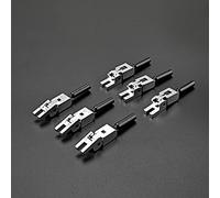 Alnicov 6Pcs Bridge Saddles Locking String Screws 3 Heights for Electric Guitar Replacement Accessories,Silver