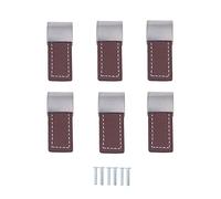 Alnicov 6pcs Furniture Hardware Single Hole Pulls Cabinet Drawer Handle Door Cupboard Handles Wardrobe Knobs Kitchen Metal Leather Handle Pull
