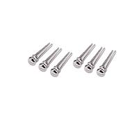 Alnicov 6PCS Guitar Bridge Pins,Brass Guitar Bridge Pins String Studs for Folk Acoustic Guitar(Sliver)