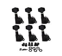 Alnicov 6R Inline Locked String Guitar Tuning Pegs keys Tuners Machine Heads Tuners Keys,Black