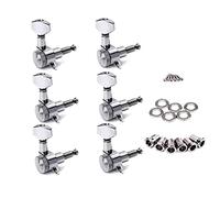 Alnicov 6R Inline Locked String Guitar Tuning Pegs keys Tuners Machine Heads Tuners Keys,Sliver