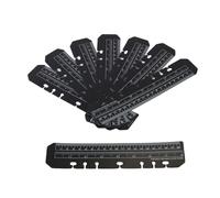 Alnicov 8 Pcs Flexible Black Plastic Ruler Notebook Divider Bookmark PVC Measuring Ruler A5 Binder 6-Hole Divider 20cm for Diary Journal