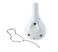 Alnicov Alnicov 6 Hole Ocarina,Wine Bottle Style Alto C Ocarina,Ice Crack Glazed Craft White