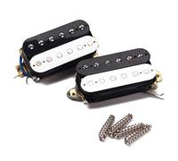 Alnicov Black & White Guitar Pickup Zebra Faced Humbucker Double Coil Electric Guitar Pickups 50/52Mm With Installing Frame Guitar Accessories